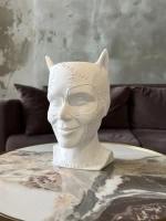 Кашпо Кошка Гипсовая голова Ваза скульптура горшок