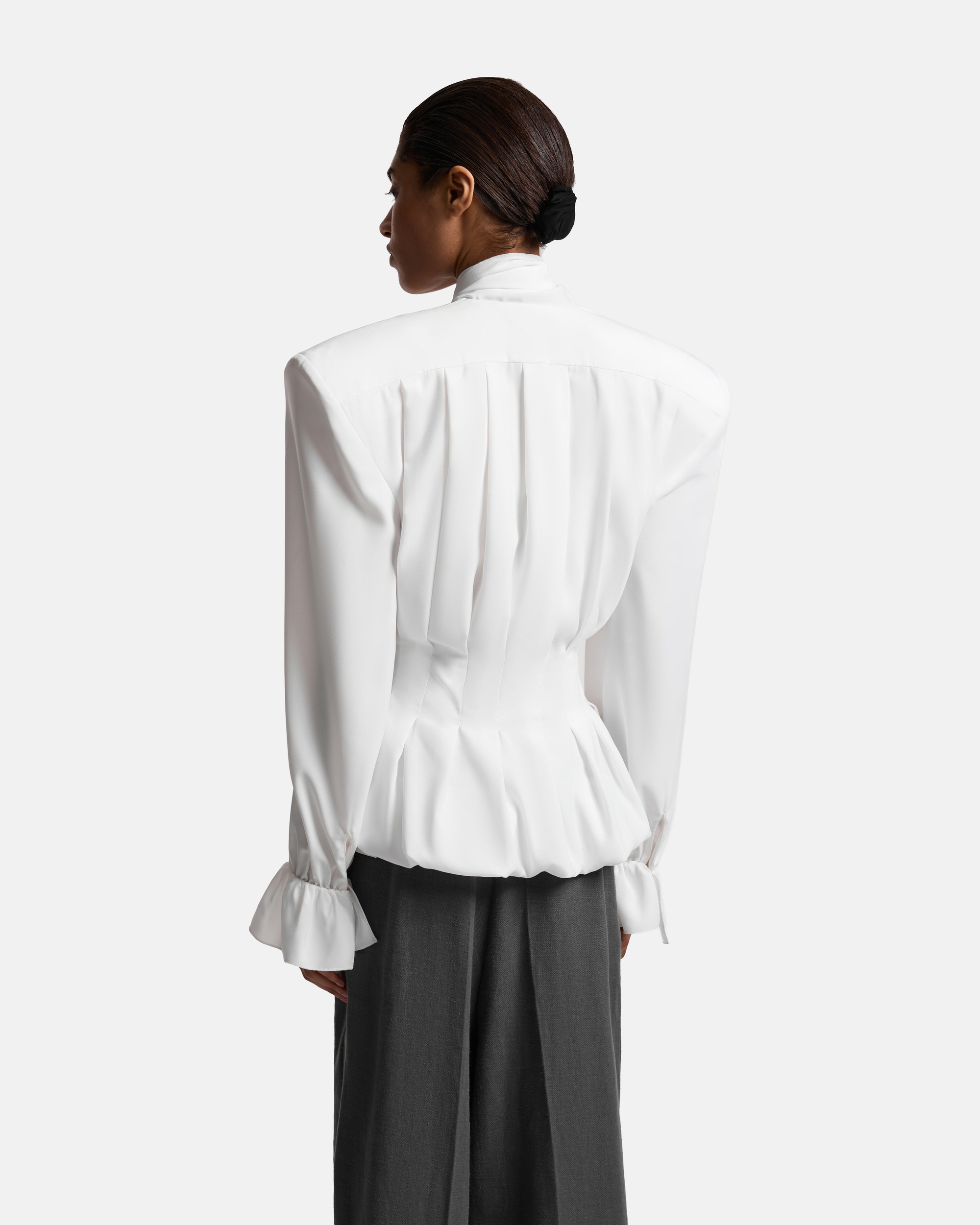 БЛУЗКА С ЛЕНТАМИ ИЗ САТИНА