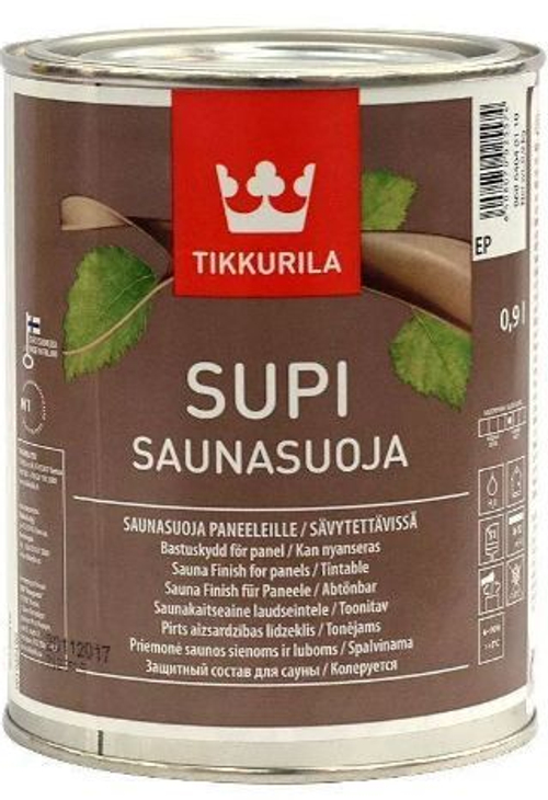 TIKKURILA Supi SAUNA PROTECT термостойкий состав д/саун 0,9 кг