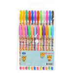 Ручка гелевая, Basir, цветные чернила, серия "Тигры", ароматизированная с блёстками, 24 шт