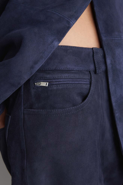 COS Брюки прямого покроя FLUID, стальной синий