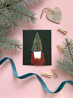 Открытка мини «Елочка», 8,8 х 10,7 см