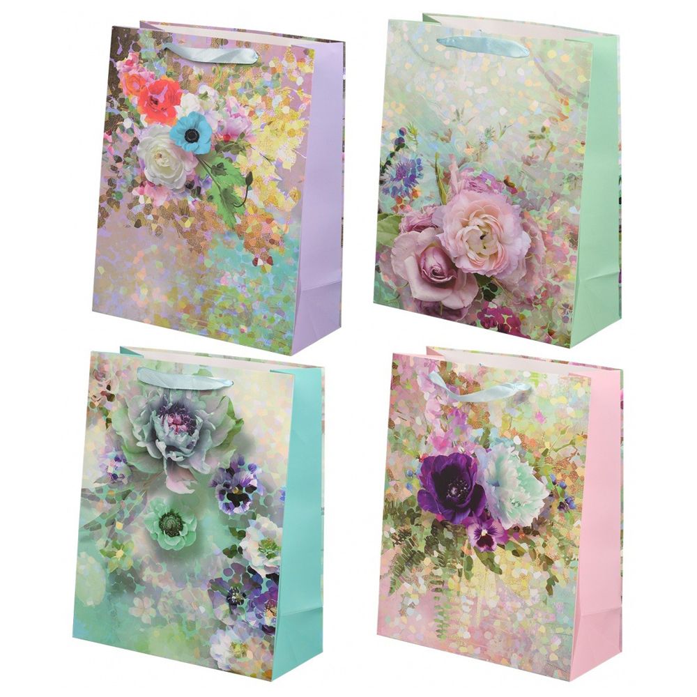 Подарочный пакет Basir, серия "Цветы акварель", 32*45*12 см, ассорти Подарочный пакет Basir, серия "Цветы акварель", 32*45*12 см, ассорти
