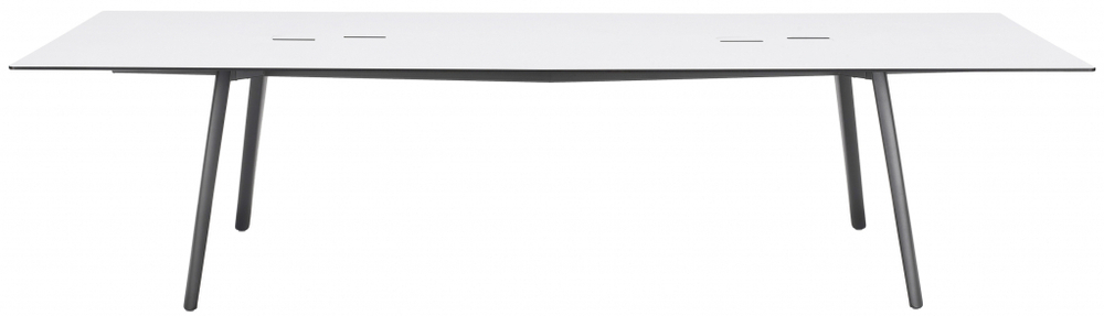 Стол ламинированный с каналом для протяжки проводов Scab Design Squid OF, антрацит, белый