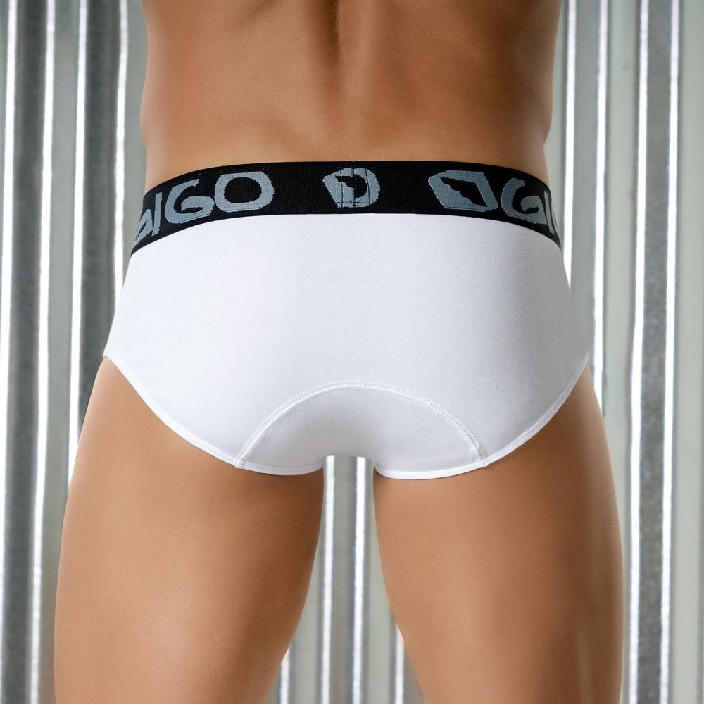 Мужские трусы брифы Gigo Punch White Red