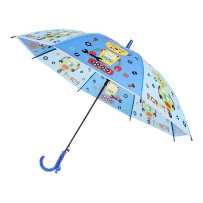 Зонт Роботы сиреневый, д-50 см, длина 62 см, с-30186