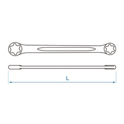 KING TONY (19201418) Ключ накидной TORX E-стандарт E14 x E18