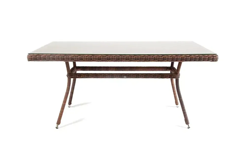 "Латте" плетеный стол из искусственного ротанга 140х80см, цвет коричневый