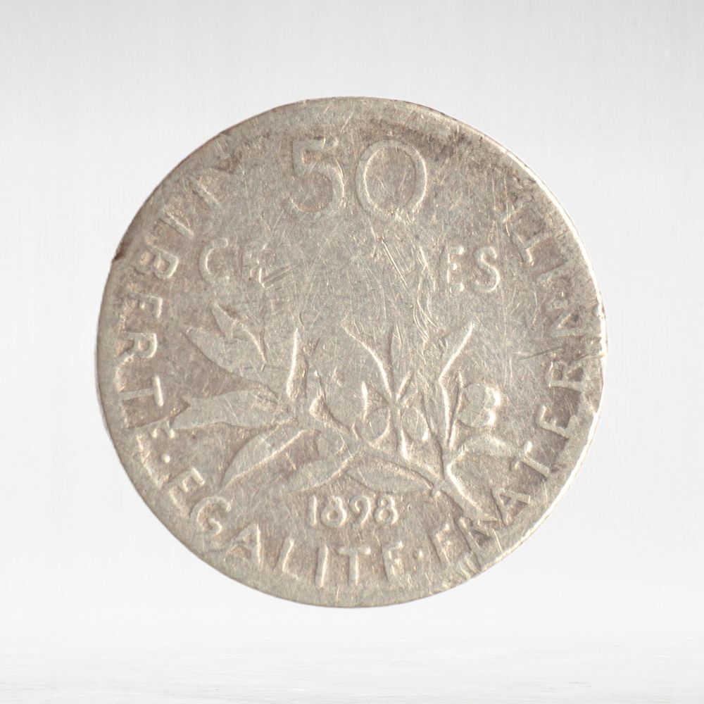 France, 50 Centimes 1898 - Signature "O.Roty", F