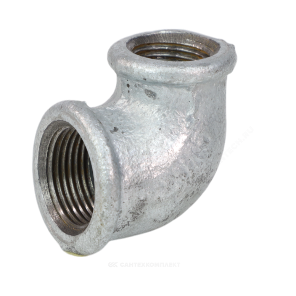 Угольник переходной чугун оц Ду 20х15 (3/4"х1/2") ВР/ВР Fittex