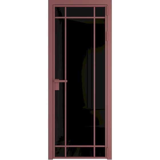 Алюминиевая дверь 5AG красный антрацит остеклённая
