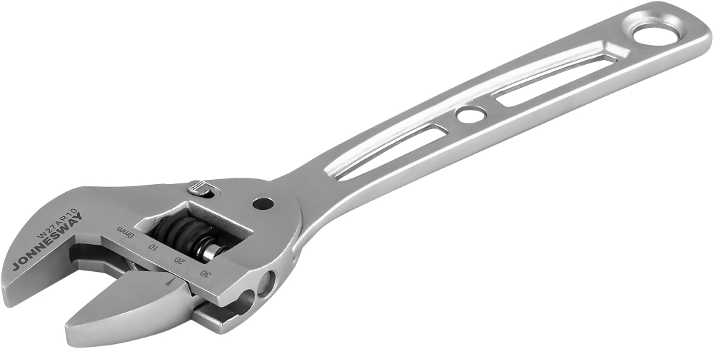 W27AR10 Ключ разводной облегченный трещоточный, 0-35 мм, L-250 мм