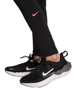 Брюки для девочки Nike Girls One Dri-FIT High-Waisted - black/hyper pink