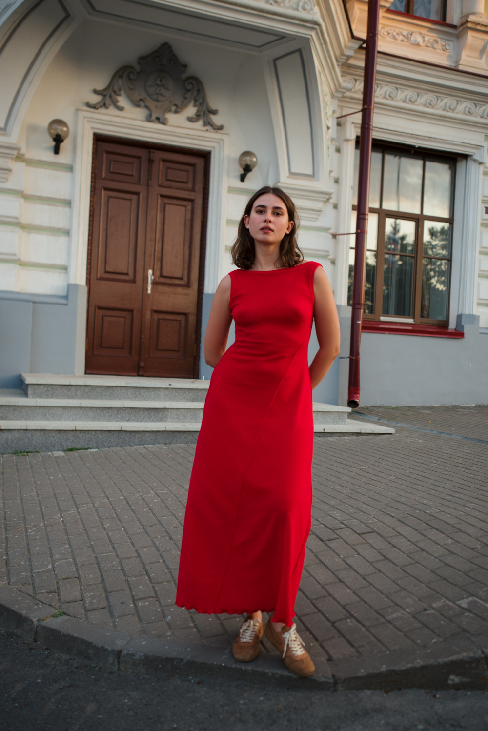 ПЛАТЬЕ ДЛИННОЕ КРАСНОЕ