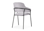 Стул на металлокаркасе Woodville Инклес серый, черный глянец