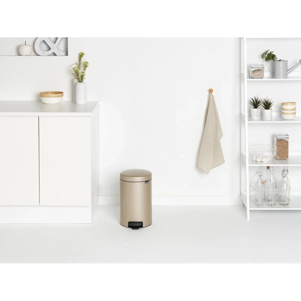 Brabantia NewIcon Контейнер для мусора Gold Metalic, 12 л.