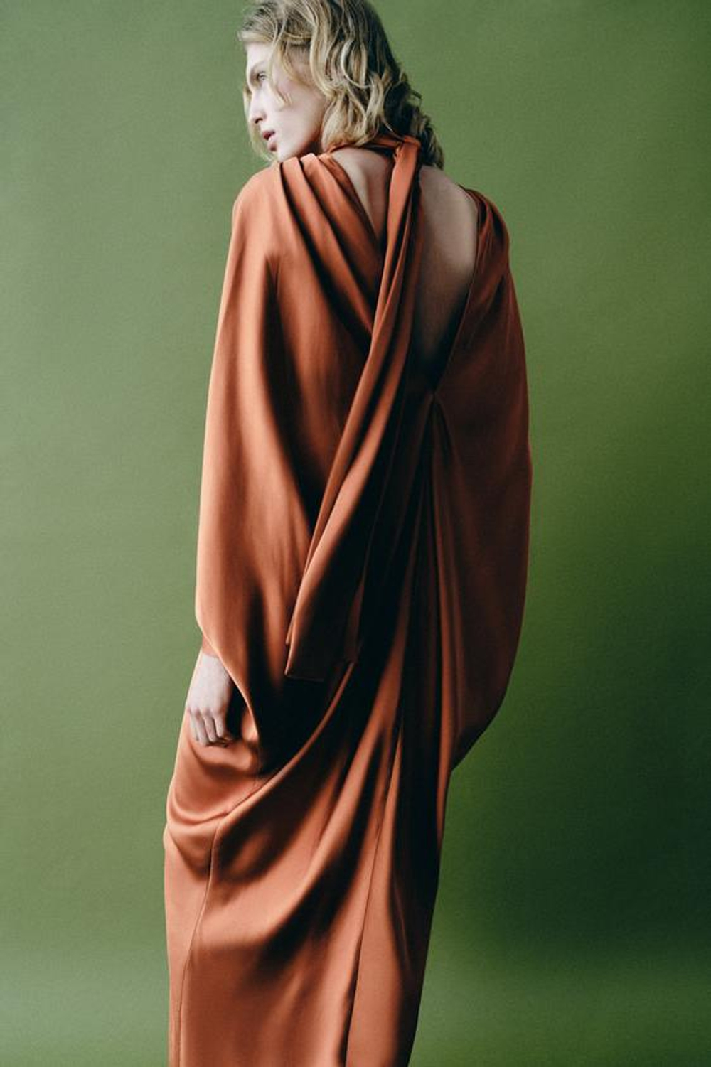 ZARA ПЛАТЬЕ-ТУНИКА ZW COLLECTION, МЕДНЫЙ
