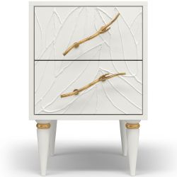 Тумба Арт Колор leaves Классик Голд Белый опал