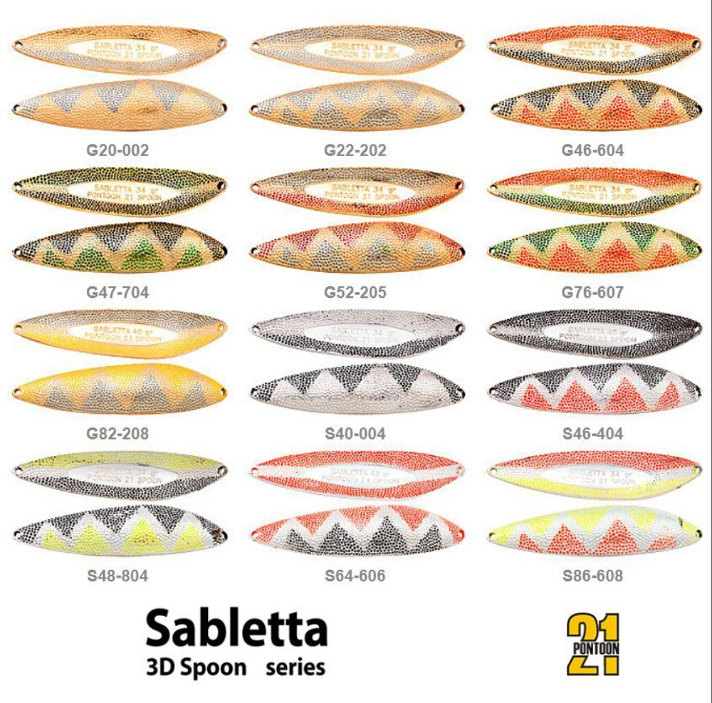 Блесна колебалка SABLETTA, 87мм, 34.0 гр. #G22-202