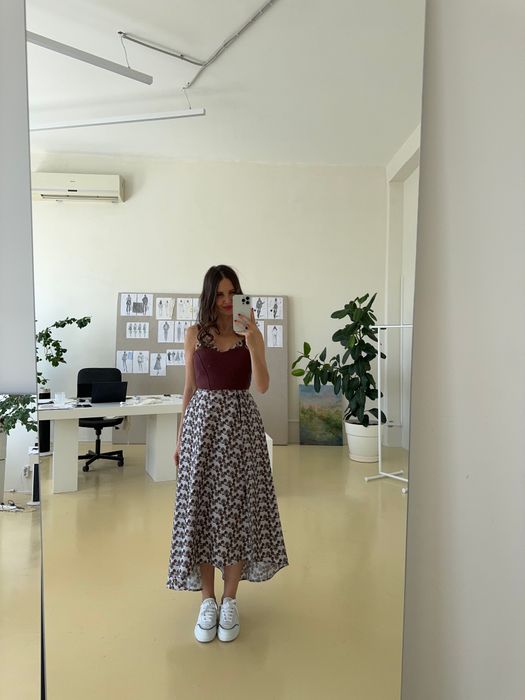 ЮБКА ДЖЕМИ БОРДОВЫЙ ПРИНТ