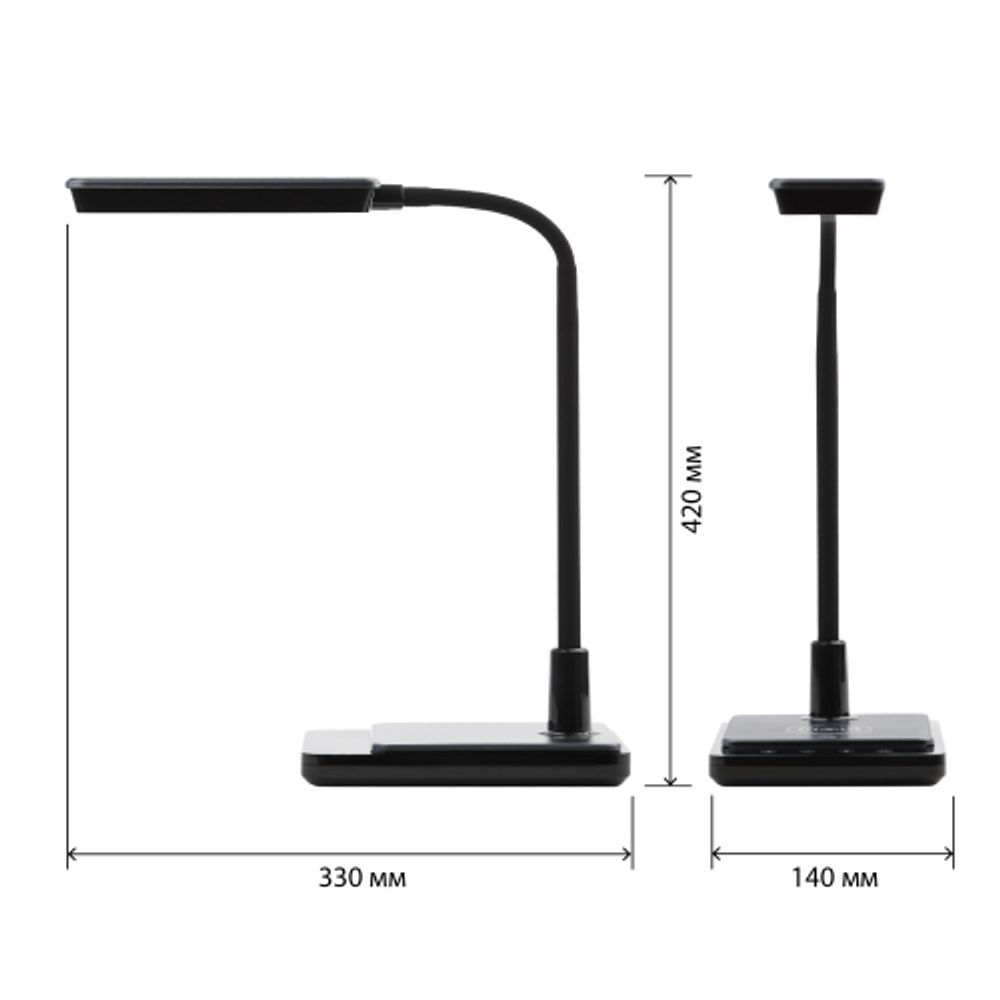 Настольный светильник ЭРА NLED-499-10W-BK светодиодный черный | Светодиодные настольные лампы