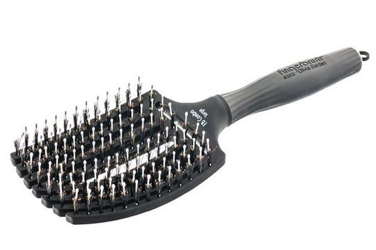 Щетка для волос Olivia Garden Fingerbrush Care Iconic Boar&Nylon Black L