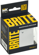 BRITE Выключатель карточный 30А ВС10-1-8-БрА алюминий IEK