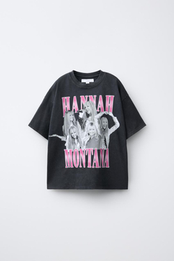 ZARA ФУТБОЛКА HANNAH MONTANA © DISNEY, АНТРАЦИТОВО-СЕРЫЙ