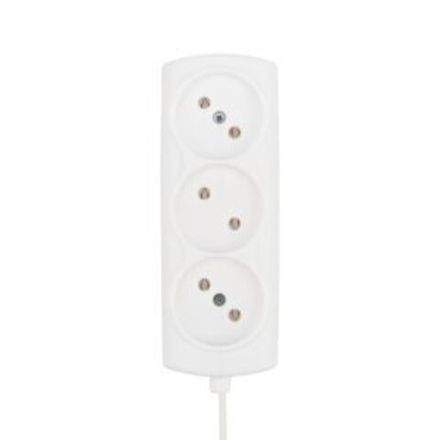 Удлинитель STANDARD 3 гнезда, 1,5м, 2х0,75мм², б/з, белый PROconnect