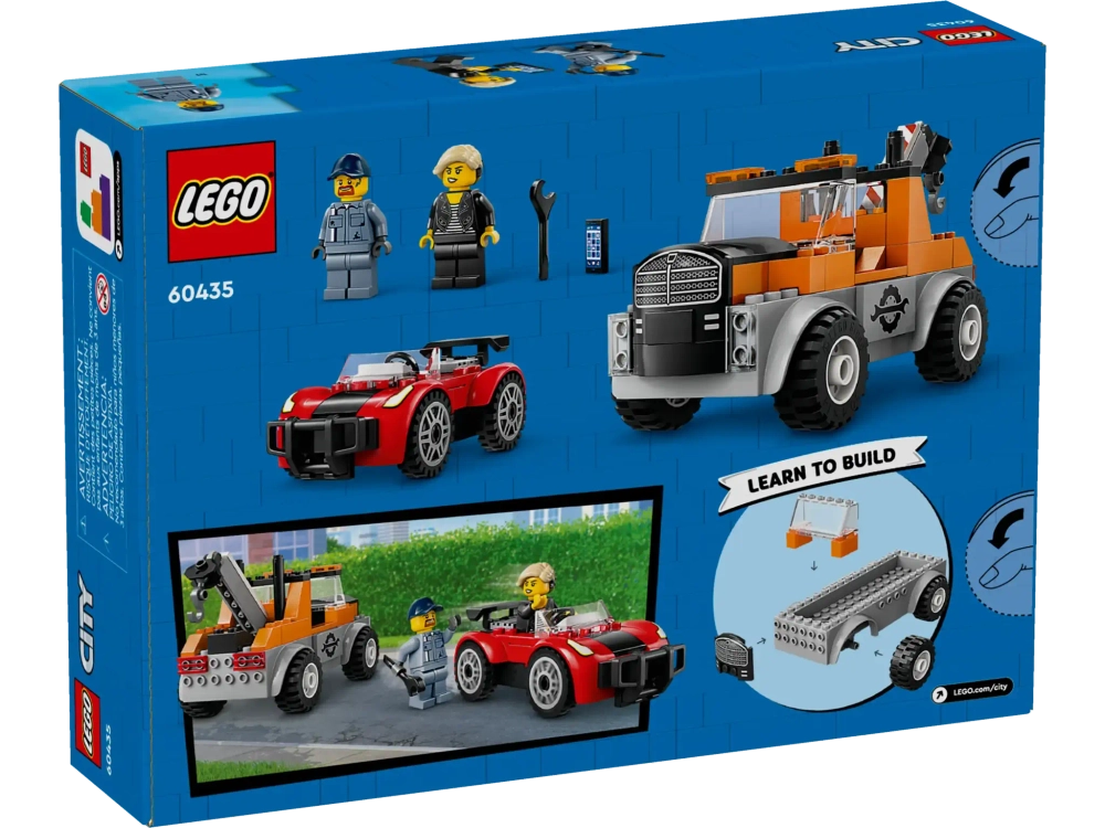 Конструктор LEGO City 60435 Городской эвакуатор и ремонт спортивных автомобилей