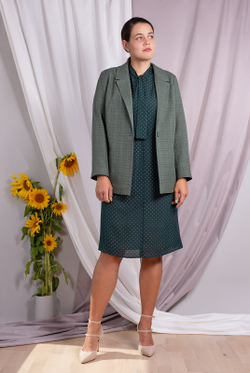 Жакет с подкладом 3442ВЕ, шалфей #45Ш043442ВЕ