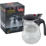 Чайник заварочный с кнопкой GUNG FU, объем-500 мл, стеклянный