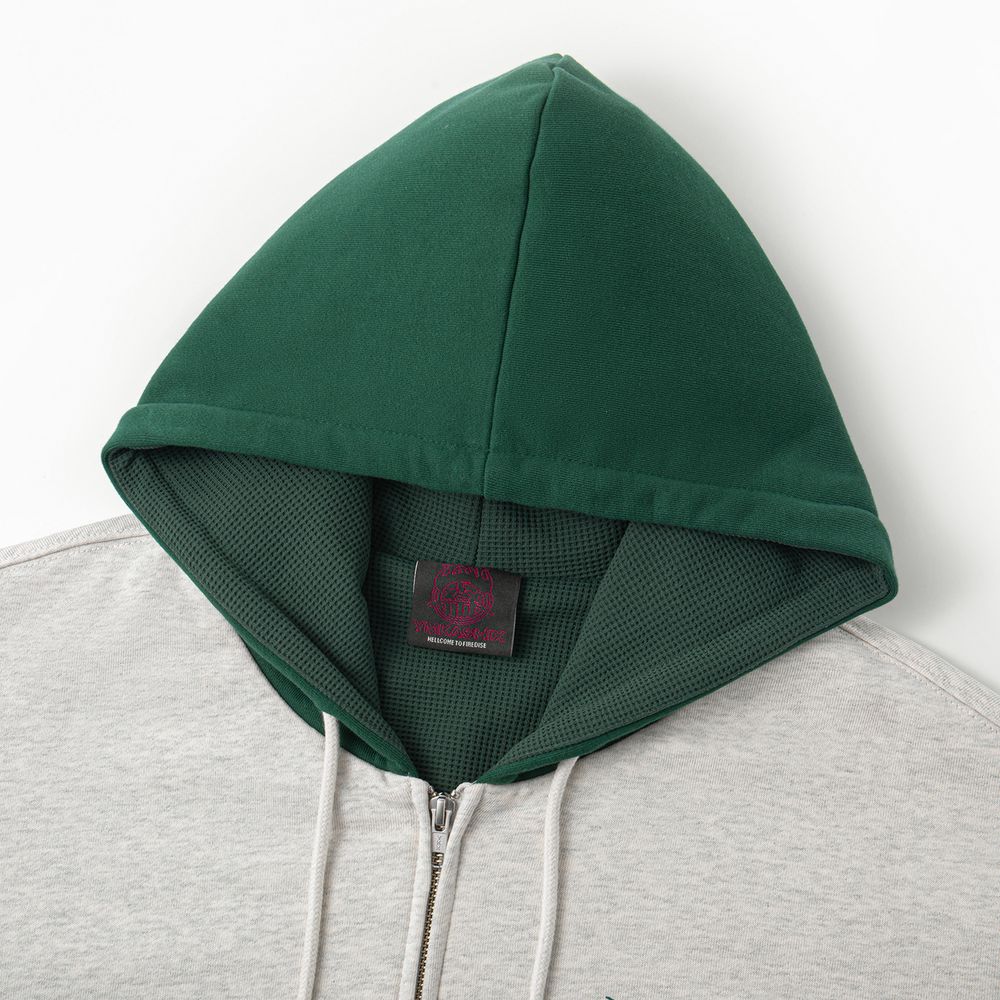 Купить Худи Ymkashix HTF Zip светло-серый/зеленый Худи Ymkashix HTF Zip светло-серый/зеленый