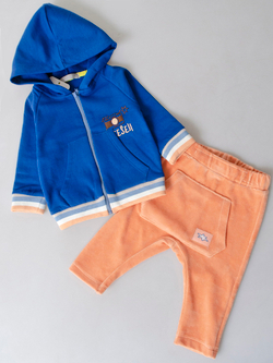 Комплект на мальчика комбинированный из 2 предметов произ-ва Турции, размеры 68,74,80,86