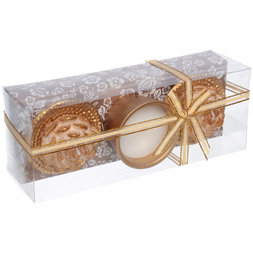 Свечи новогодние «Желание» 22x8.3x7 см, золото