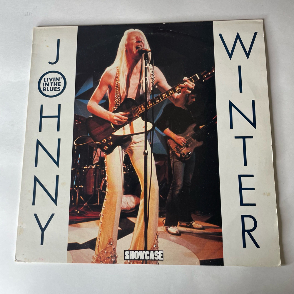 Винтажная виниловая пластинка LP Johnny Winter Livin In The Blues (Англия 1985)