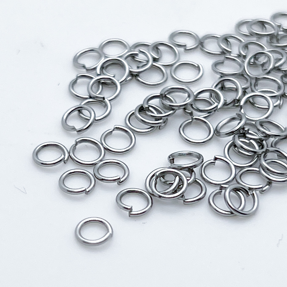 Колечки соединительные, сталь, диаметр 4,5 мм, толщина 0,7 мм, цена за 2 грамма