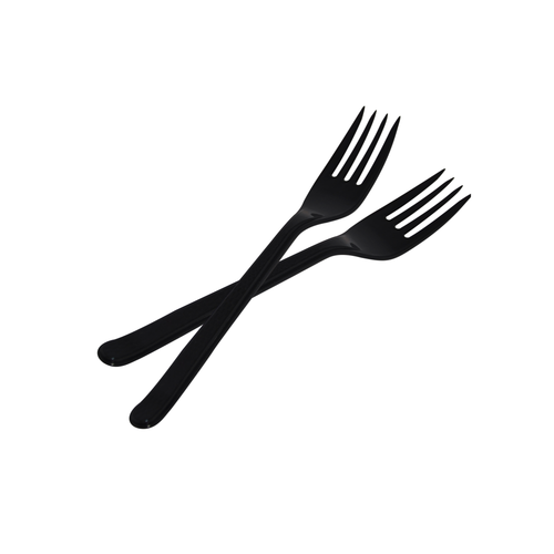 Вилка пластик черная 100 шт ЛЮКС 20/2000