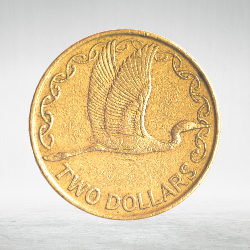 New Zealand, 2 Dollars - Elizabeth II (3rd Portrait), 1990, VF