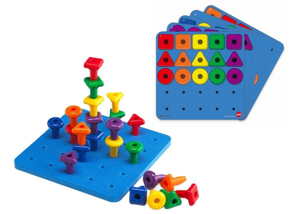 Мозаика Peg Board большая. Набор с карточками заданий
