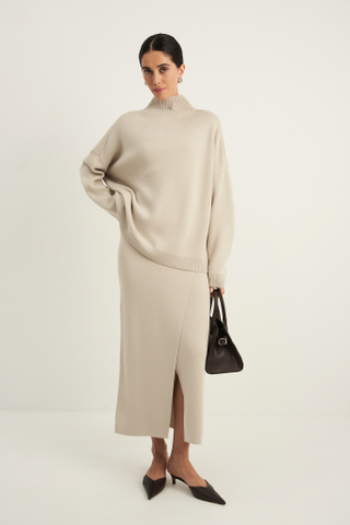 Юбка на запах, жемчужный