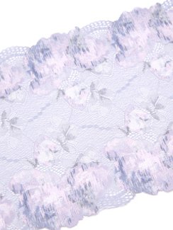 03-254 Кружево эластичное 22 см, акварель, лаванда