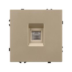 Механизм телефонной розетки SCT-NOBE-MTL1-SFPL-GD (RJ-11, 4C) (Arlight, Золотой песок) 054302