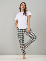 Брюки Б-18/хаки-клетка