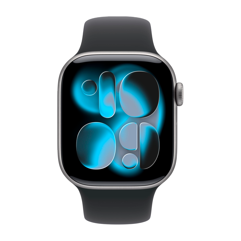 Умные часы Apple Watch Series 11 GPS, 42mm, Space Gray Aluminium Case with Black Sport Band, S/M