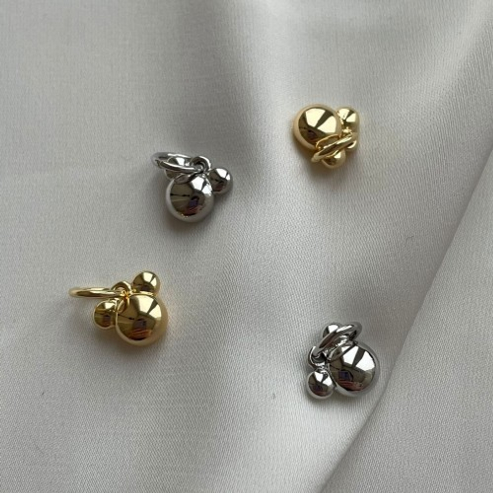 0470-з Подвеска "Микки Маус" 8 мм, позолота, шт