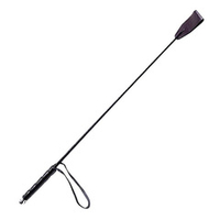 Чёрный стек 58см с кожаной ручкой Sitabella BDSM Accessories 3030-1