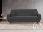 Диван прямой Бетти 2 (БД) LUMA 23 (велюр темно-серый)