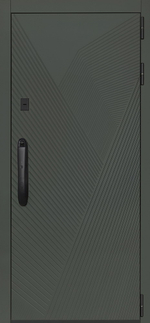 Стальная дверь "Vertu" с зеркалом (биометрический замок)