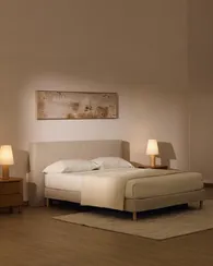 Изголовье Blok цвета экрю со съемным чехлом для кровати шириной до 180 см